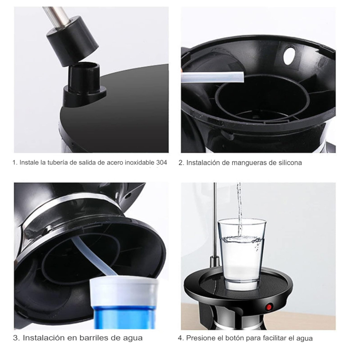 Dispensador de Agua con Soporte y carga USB