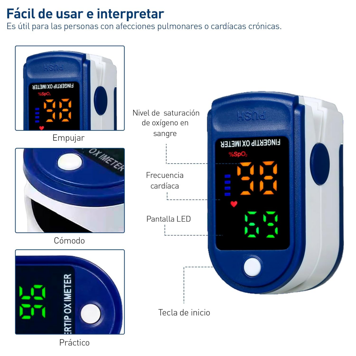 Oximetro Saturometro Pulsometro