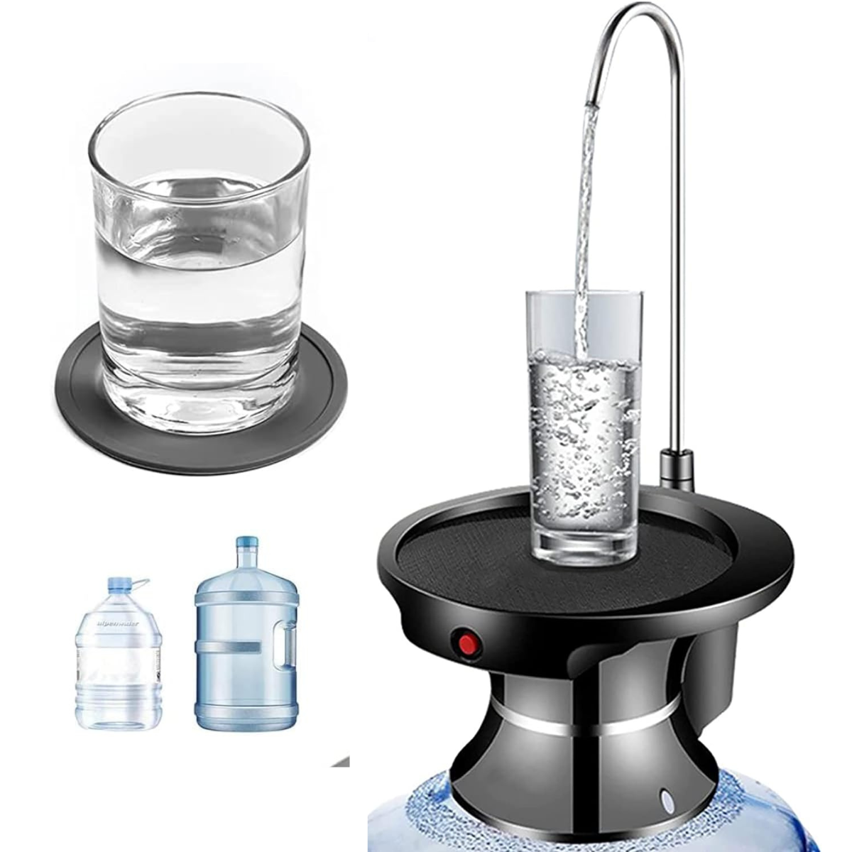 Dispensador de Agua con Soporte y carga USB